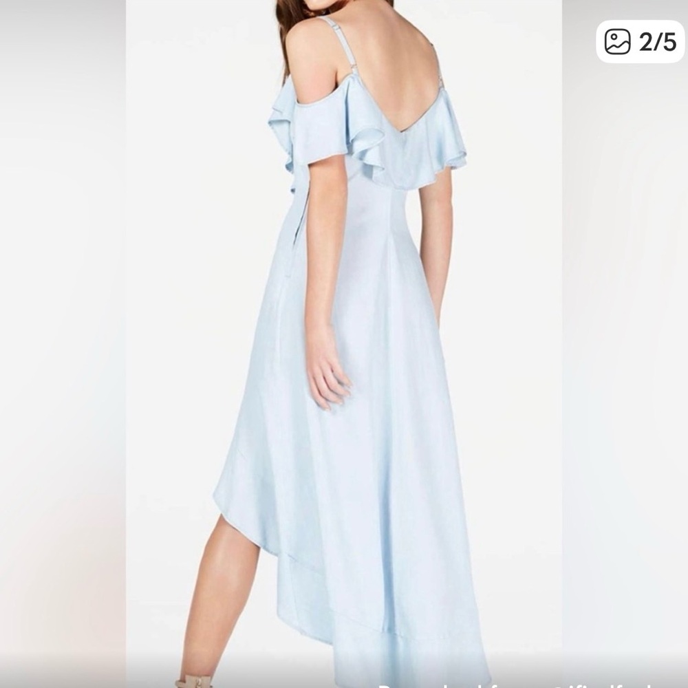 GUESS Light Blue Ruffle Dress - Picture 6 of 6